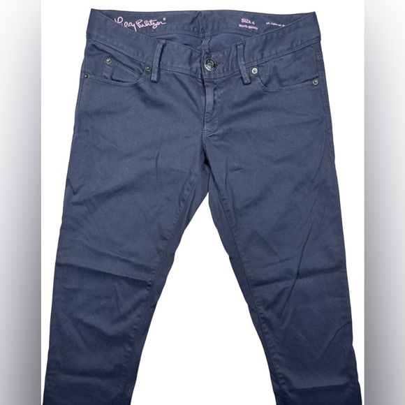 Lilly Pulitzer Worth Skinny Pant Low Rise Black Women’s 4 - Picture 4 of 13